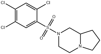 2-(2,4,5-trichlorophenyl)sulfonyl-3,4,6,7,8,8a-hexahydro-1H-pyrrolo[1,2-a]pyrazine Struktur