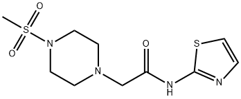 2-(4-methylsulfonylpiperazin-1-yl)-N-(1,3-thiazol-2-yl)acetamide Struktur