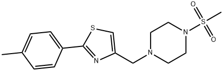 2-(4-methylphenyl)-4-[(4-methylsulfonylpiperazin-1-yl)methyl]-1,3-thiazole Struktur