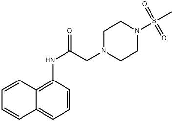 2-(4-methylsulfonylpiperazin-1-yl)-N-naphthalen-1-ylacetamide Struktur