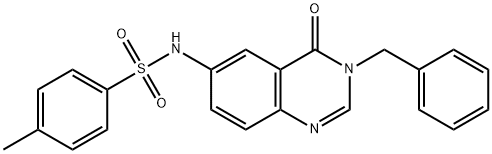 N-(3-benzyl-4-oxoquinazolin-6-yl)-4-methylbenzenesulfonamide Struktur