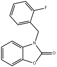 3-[(2-fluorophenyl)methyl]-1,3-benzoxazol-2-one Struktur