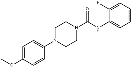 N-(2-fluorophenyl)-4-(4-methoxyphenyl)piperazine-1-carboxamide Struktur