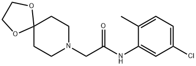 N-(5-chloro-2-methylphenyl)-2-(1,4-dioxa-8-azaspiro[4.5]decan-8-yl)acetamide Struktur