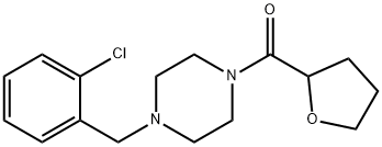 [4-[(2-chlorophenyl)methyl]piperazin-1-yl]-(oxolan-2-yl)methanone Struktur