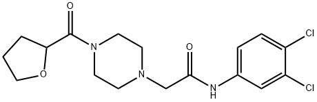 N-(3,4-dichlorophenyl)-2-[4-(oxolane-2-carbonyl)piperazin-1-yl]acetamide Struktur