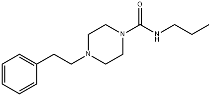 4-(2-phenylethyl)-N-propylpiperazine-1-carboxamide Struktur