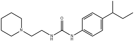 1-(4-butan-2-ylphenyl)-3-(2-piperidin-1-ylethyl)urea Struktur