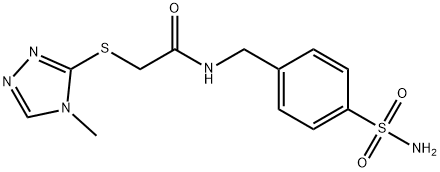 2-[(4-methyl-1,2,4-triazol-3-yl)sulfanyl]-N-[(4-sulfamoylphenyl)methyl]acetamide Struktur