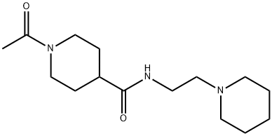 1-acetyl-N-(2-piperidin-1-ylethyl)piperidine-4-carboxamide Struktur