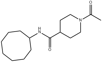 1-acetyl-N-cyclooctylpiperidine-4-carboxamide Struktur