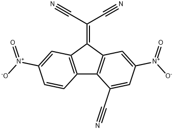 2-(4-cyano-2,7-dinitrofluoren-9-ylidene)propanedinitrile Struktur