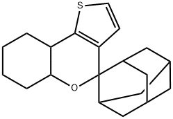 spiro[5a,6,7,8,9,9a-hexahydrothieno[3,2-c]chromene-4,2'-adamantane] Struktur