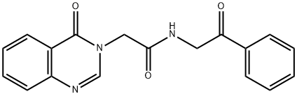 2-(4-oxoquinazolin-3-yl)-N-phenacylacetamide Struktur