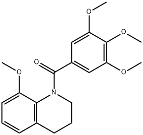 (8-methoxy-3,4-dihydro-2H-quinolin-1-yl)-(3,4,5-trimethoxyphenyl)methanone Struktur