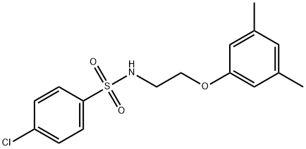 4-chloro-N-[2-(3,5-dimethylphenoxy)ethyl]benzenesulfonamide Struktur