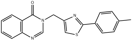 3-[[2-(4-methylphenyl)-1,3-thiazol-4-yl]methyl]quinazolin-4-one Struktur