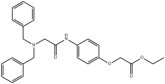 ethyl 2-[4-[[2-(dibenzylamino)acetyl]amino]phenoxy]acetate Struktur