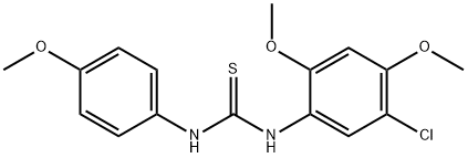 1-(5-chloro-2,4-dimethoxyphenyl)-3-(4-methoxyphenyl)thiourea Struktur