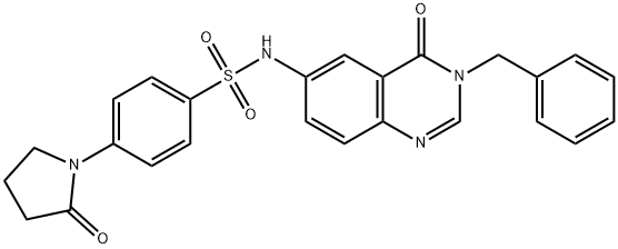 N-(3-benzyl-4-oxoquinazolin-6-yl)-4-(2-oxopyrrolidin-1-yl)benzenesulfonamide Struktur