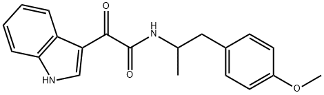 2-(1H-indol-3-yl)-N-[1-(4-methoxyphenyl)propan-2-yl]-2-oxoacetamide Struktur