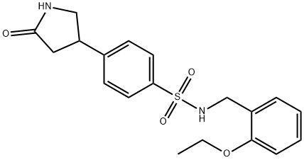 N-[(2-ethoxyphenyl)methyl]-4-(5-oxopyrrolidin-3-yl)benzenesulfonamide Struktur