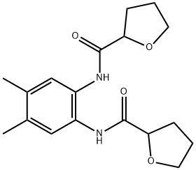 N-[4,5-dimethyl-2-(oxolane-2-carbonylamino)phenyl]oxolane-2-carboxamide Struktur