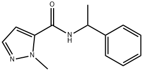 2-methyl-N-(1-phenylethyl)pyrazole-3-carboxamide Struktur