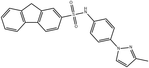 N-[4-(3-methylpyrazol-1-yl)phenyl]-9H-fluorene-2-sulfonamide Struktur