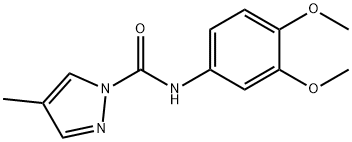 N-(3,4-dimethoxyphenyl)-4-methylpyrazole-1-carboxamide Struktur