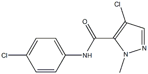 4-chloro-N-(4-chlorophenyl)-2-methylpyrazole-3-carboxamide Struktur