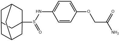 2-[4-(1-adamantylsulfinylamino)phenoxy]acetamide Struktur