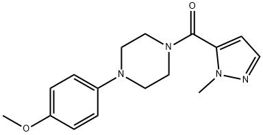 [4-(4-methoxyphenyl)piperazin-1-yl]-(2-methylpyrazol-3-yl)methanone Structure