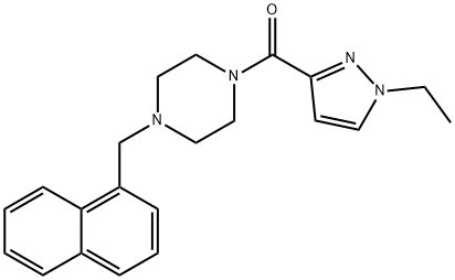 (1-ethylpyrazol-3-yl)-[4-(naphthalen-1-ylmethyl)piperazin-1-yl]methanone Struktur