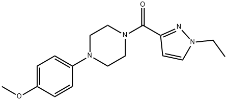 (1-ethylpyrazol-3-yl)-[4-(4-methoxyphenyl)piperazin-1-yl]methanone Struktur