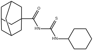 N-(cyclohexylcarbamothioyl)adamantane-1-carboxamide Struktur