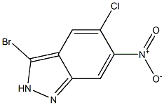 3-Bromo-5-chloro-6-nitro-2H-indazole Struktur