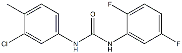 1-(3-chloro-4-methylphenyl)-3-(2,5-difluorophenyl)urea Struktur