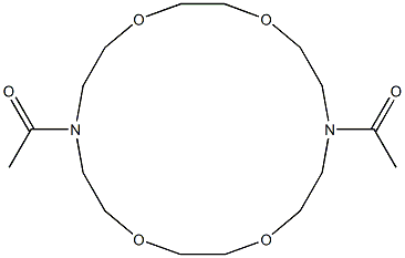 1-(16-acetyl-1,4,10,13-tetraoxa-7,16-diazacyclooctadec-7-yl)ethanone Struktur