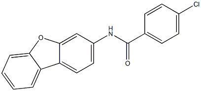 4-chloro-N-dibenzofuran-3-ylbenzamide Struktur