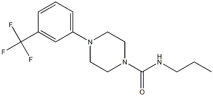 N-propyl-4-[3-(trifluoromethyl)phenyl]piperazine-1-carboxamide Struktur