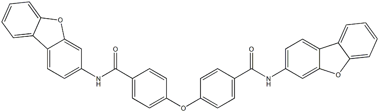 N-dibenzofuran-3-yl-4-[4-(dibenzofuran-3-ylcarbamoyl)phenoxy]benzamide Struktur