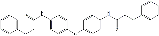 3-phenyl-N-[4-[4-(3-phenylpropanoylamino)phenoxy]phenyl]propanamide Struktur