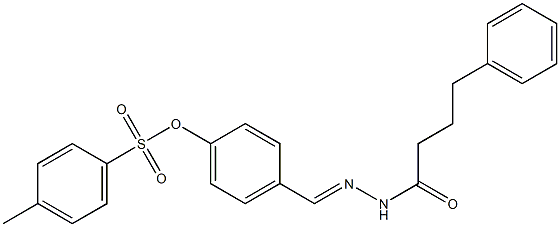 [4-[(E)-(4-phenylbutanoylhydrazinylidene)methyl]phenyl] 4-methylbenzenesulfonate Struktur