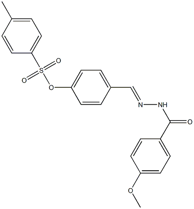 [4-[(E)-[(4-methoxybenzoyl)hydrazinylidene]methyl]phenyl] 4-methylbenzenesulfonate Struktur