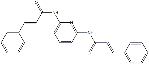 (E)-3-phenyl-N-[6-[[(E)-3-phenylprop-2-enoyl]amino]pyridin-2-yl]prop-2-enamide Struktur