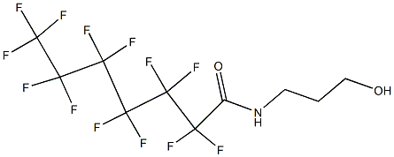 2,2,3,3,4,4,5,5,6,6,7,7,7-tridecafluoro-N-(3-hydroxypropyl)heptanamide Struktur