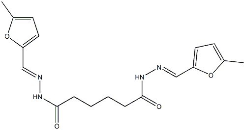 N,N'-bis[(E)-(5-methylfuran-2-yl)methylideneamino]hexanediamide Struktur