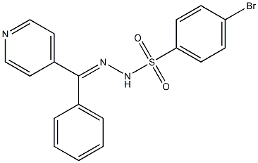 4-bromo-N-[(E)-[phenyl(pyridin-4-yl)methylidene]amino]benzenesulfonamide Struktur