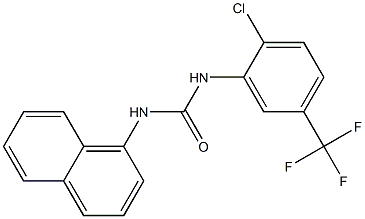 1-[2-chloro-5-(trifluoromethyl)phenyl]-3-naphthalen-1-ylurea Struktur